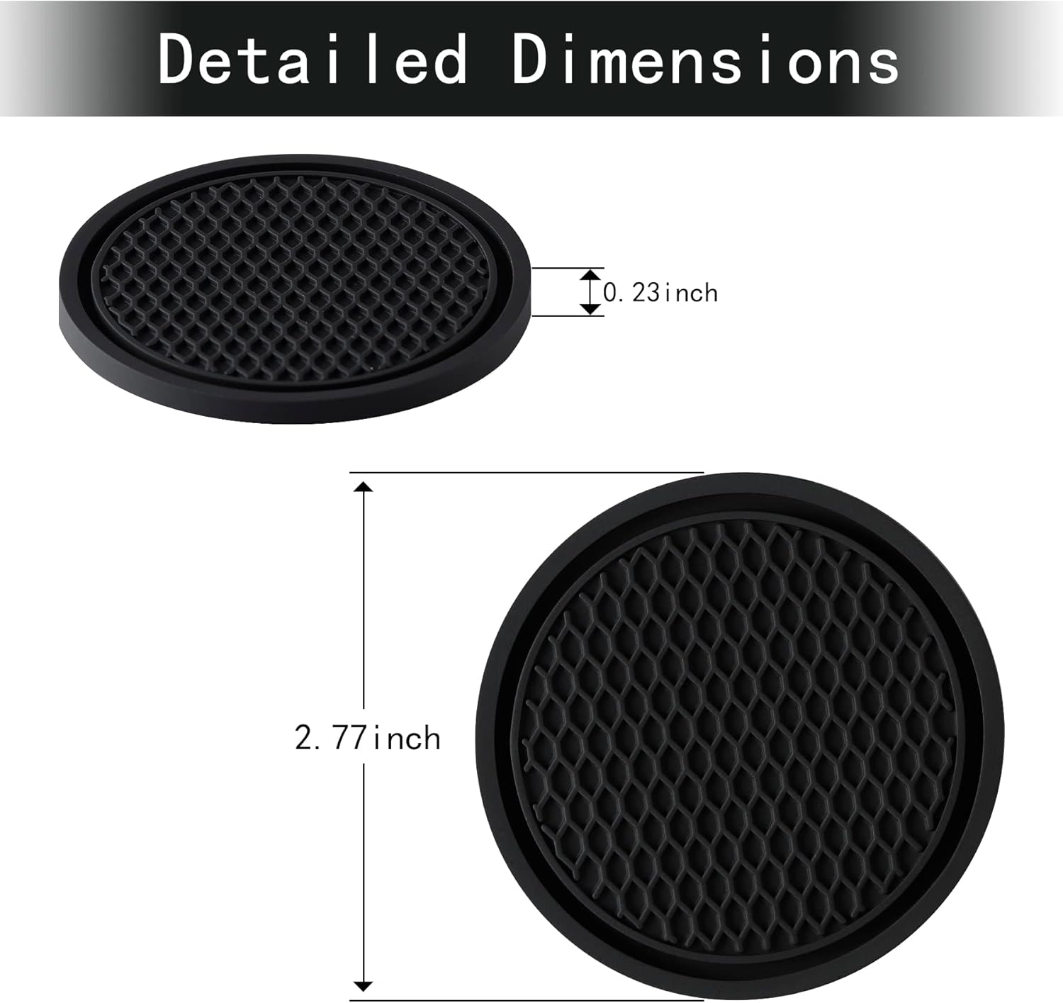 Portavasos para automóvil, paquete de 4 portavasos antideslizantes, antiarañazos, accesorios universales para el interior del vehículo para mujeres