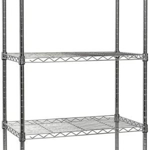 estante de 5 niveles, 14 x 24 x 60 pulgadas, Acero, Cromado estante de 5 niveles, 14 x 24 x 60 pulgadas, Acero, Cromado