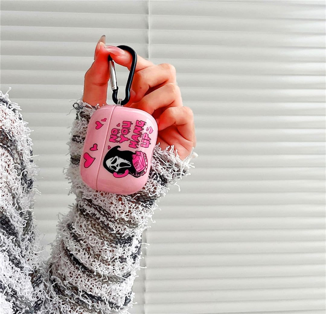 Divertida funda Screamer para Airpod Pro de 2 generación, diseño de piel genial y emocionante, compatible con Airpod Pro 2 IMD, bonito llavero