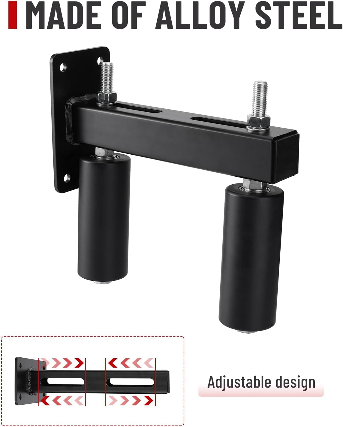 Venussar Rodillos de guía de puerta deslizante ajustables de 6 pulgadas  Guía de rodillos de puerta con montaje de acero de aleación pesada,