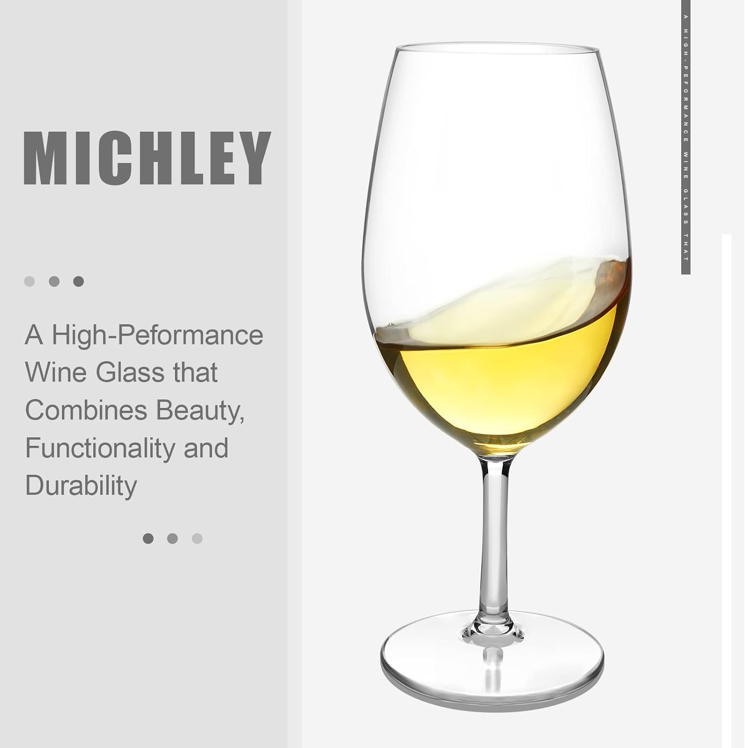 MICHLEY Juego de 2 copas de vino gigantes irrompibles (21.5 onzas), sin BPA, de plástico Tritan de gran tamaño, aptas para lavavajillas