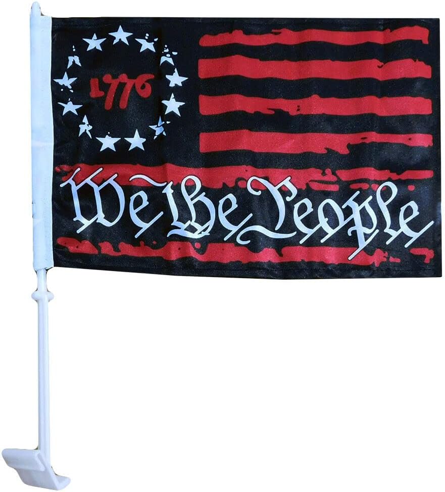 Premium 12 Pack Betsy Ross 1776 We The People 12″x18″ 2-Sided Rough Tex Nylon Car Flag