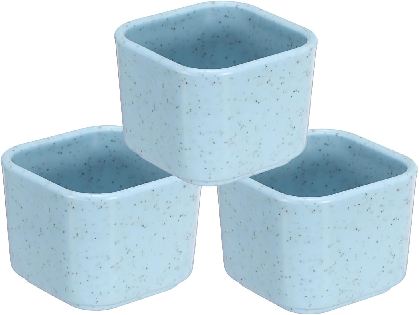 PATIKIL Maceta para suculentas con orificio de drenaje de 2 pulgadas, paquete de 3 macetas cuadradas de resina de plástico para interiores y