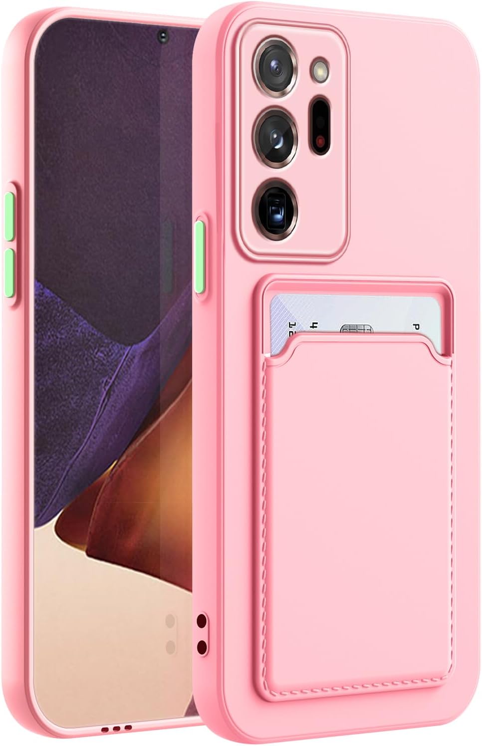 Funda para Note 20 Ultra con ranura minimalista para tarjeta de crédito TPU suave TPU silicona resistente a los arañazos delgada ranura para tarjeta
