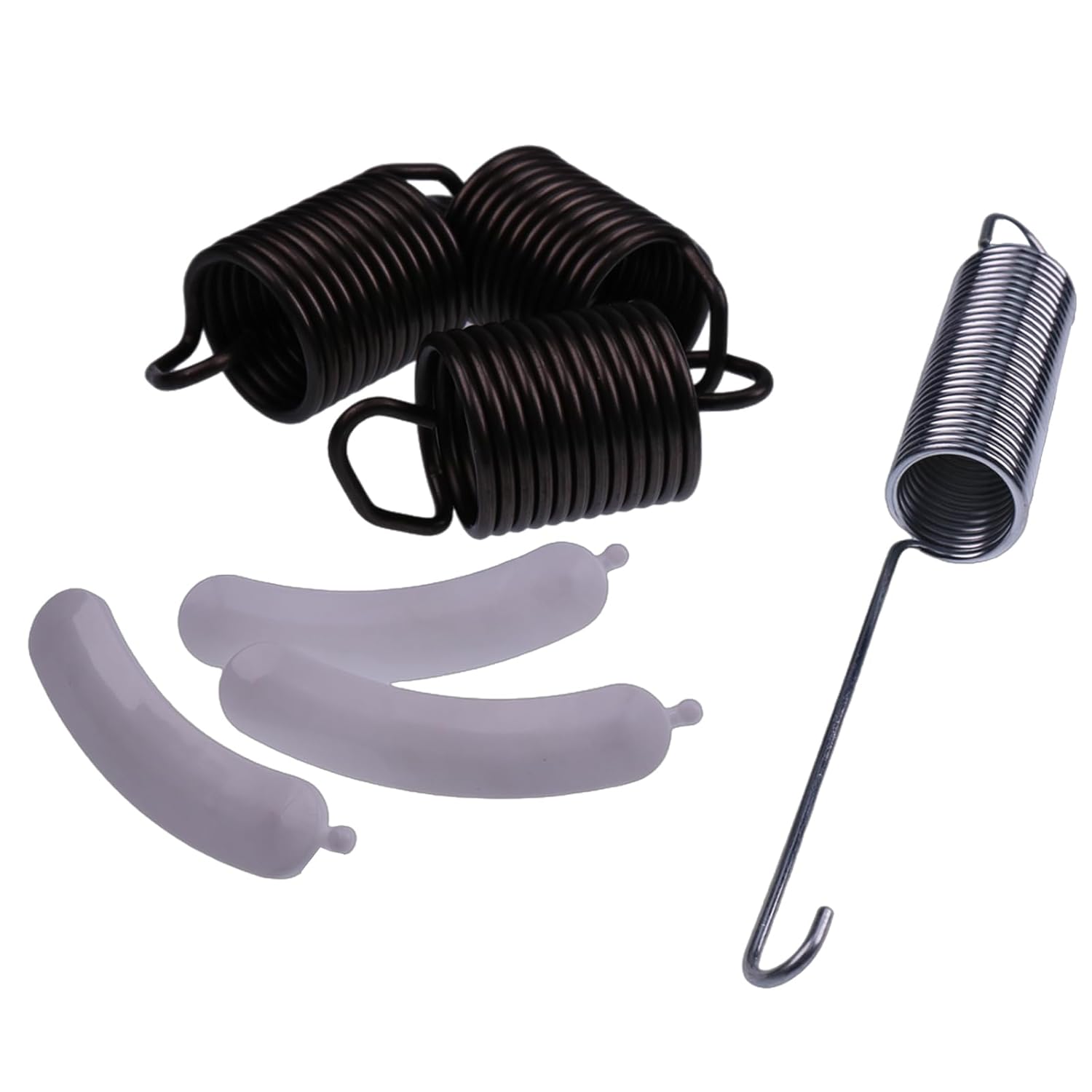 Kit de lavadora 3 resortes de suspensión WP63907 y 1 resorte de suspensión de bañera W10250667 y 3 almohadillas de desgaste de bañera 285744