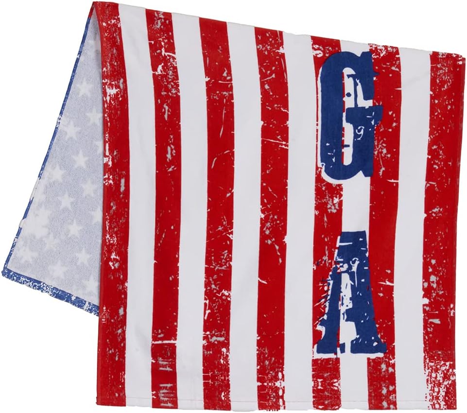 Variety To Go Toallas de playa, toalla de playa con bandera de Estados Unidos, toallas de baño grandes MAGA, toallas de baño 100% algodón, toallas