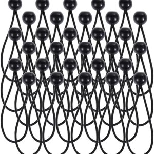 GOODSH 50 cuerdas elásticas de bola de 6 pulgadas, cuerda elástica resistente con lazos de bola para toldo, lona, camping, carpa de carga, color GOODSH 50 cuerdas elásticas de bola de 6 pulgadas, cuerda elástica resistente con lazos de bola para toldo, lona, camping, carpa de carga, color