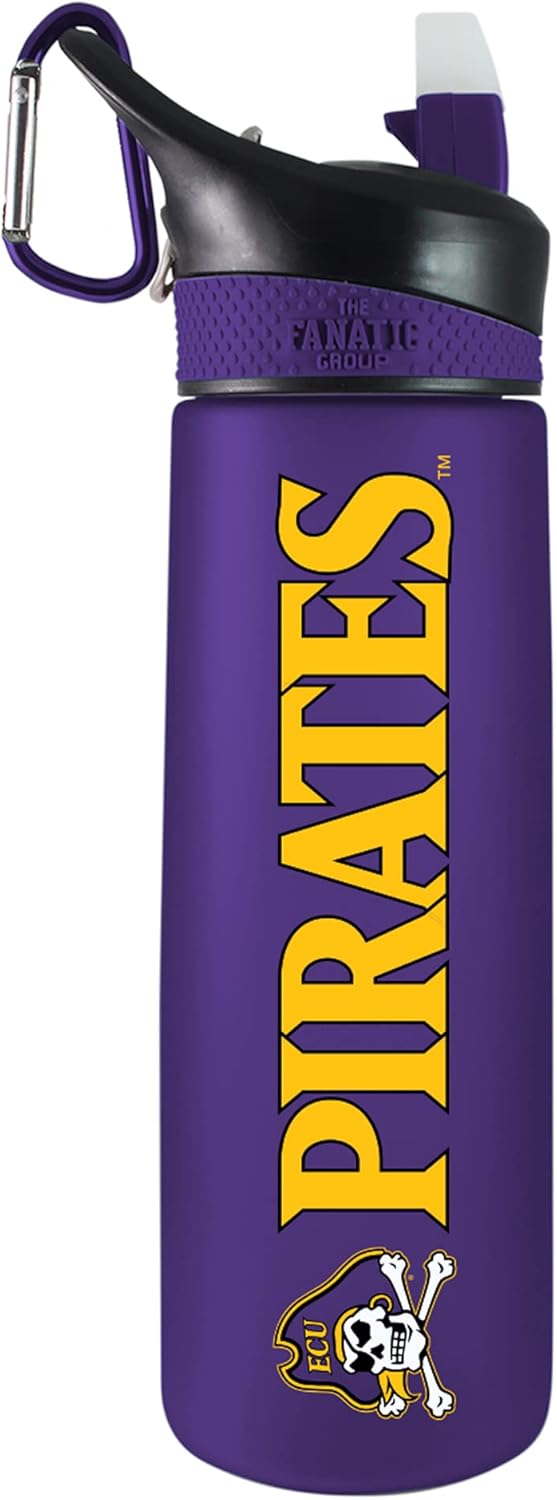 East Carolina Pirates Tritan Botella deportiva esmerilada de plástico, diseño 1, color morado