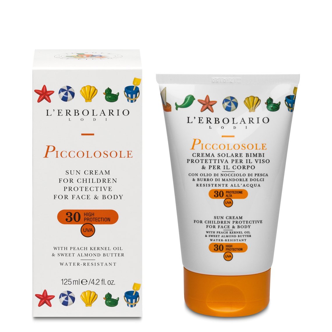 L’ERBOLARIO Crema Solare bimbi PICCOLOSOLE SPF30 protezione alta 4.2 fl oz viso Corpo