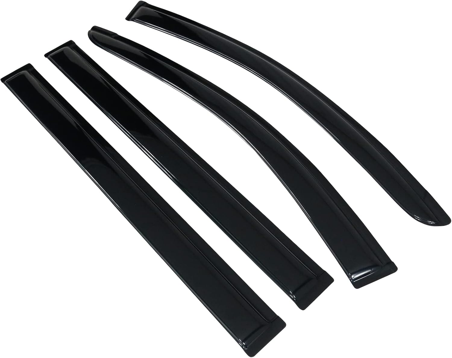 IKON MOTORSPORTS – Viseras de ventana compatibles con Chrysler Town Country 2008-2018 Dodge Grand Caravan 2008-2018, humo oscuro, acrílico, viento,