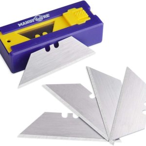 Cuchillas para cuchillos utilitarios dispensadores de cuchillas resistentes SK5 de acero 20 unidades Cuchillas para cuchillos utilitarios dispensadores de cuchillas resistentes SK5 de acero 20 unidades