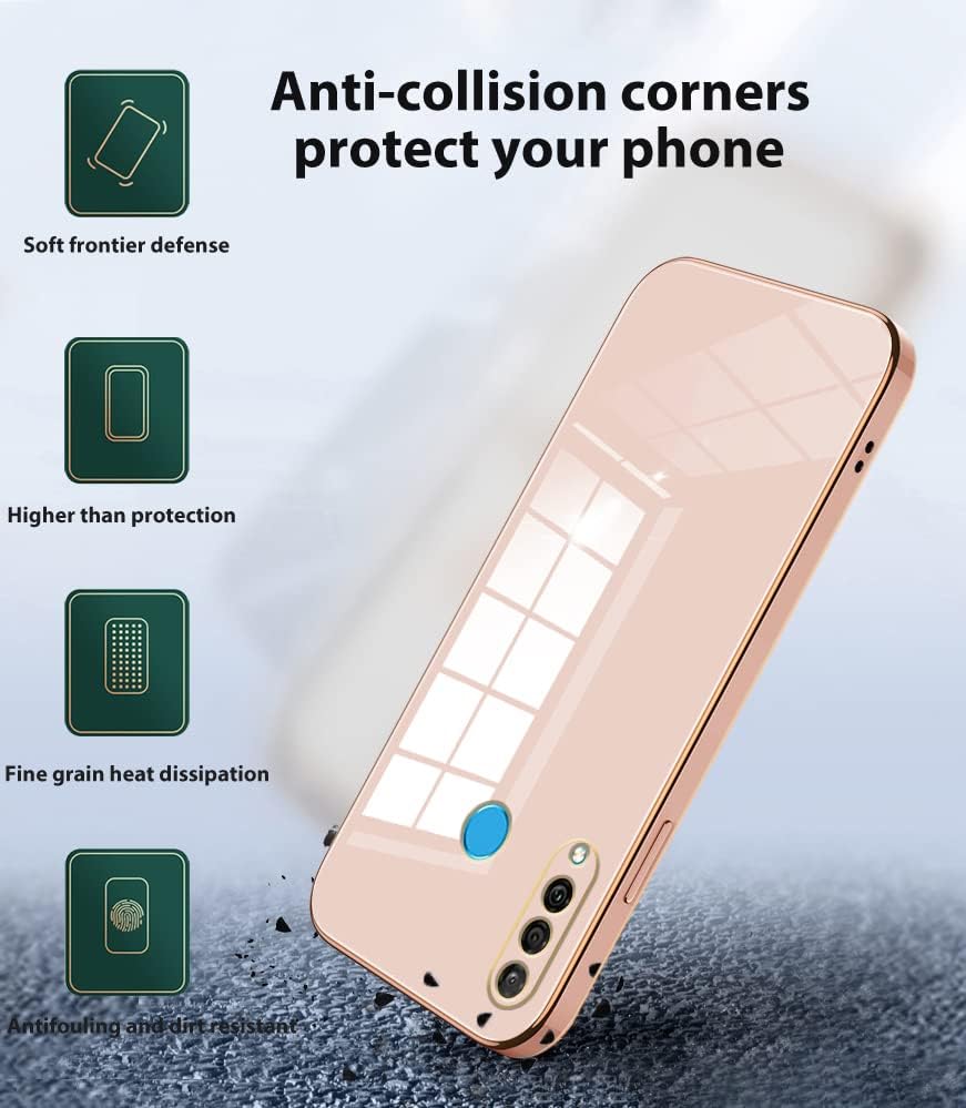 Compatible con Huawei P30 Lite Funda de silicona rosa, chapado Huawei P30 Lite funda delgada y suave a prueba de golpes (rosa)