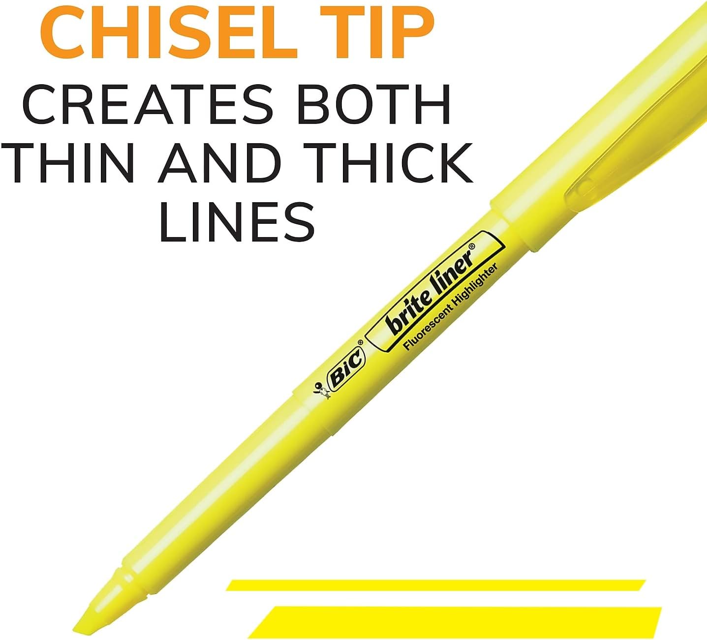 BIC BLP51WASST Brite Liner Highlighter, Chisel Tip, Assorted Colors, 5Set