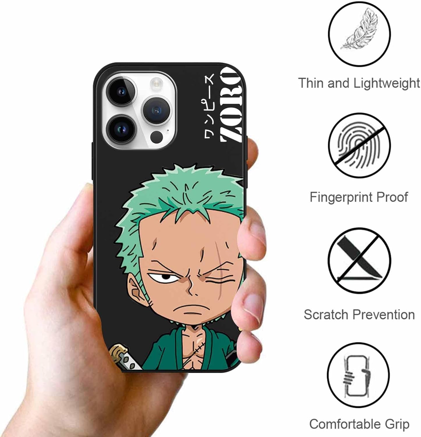 2 fundas geniales para iPhone 13 Pro Max de silicona de 6.7 pulgadas, estampado de personajes de dibujos animados de anime japonés para hombres,