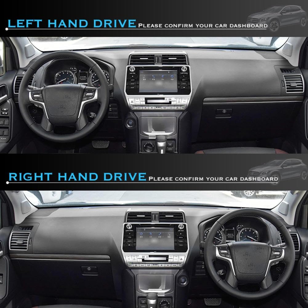 MaJher Cubierta del tablero de instrumentos del automóvil, para Toyota Prado 2018-2019, accesorios