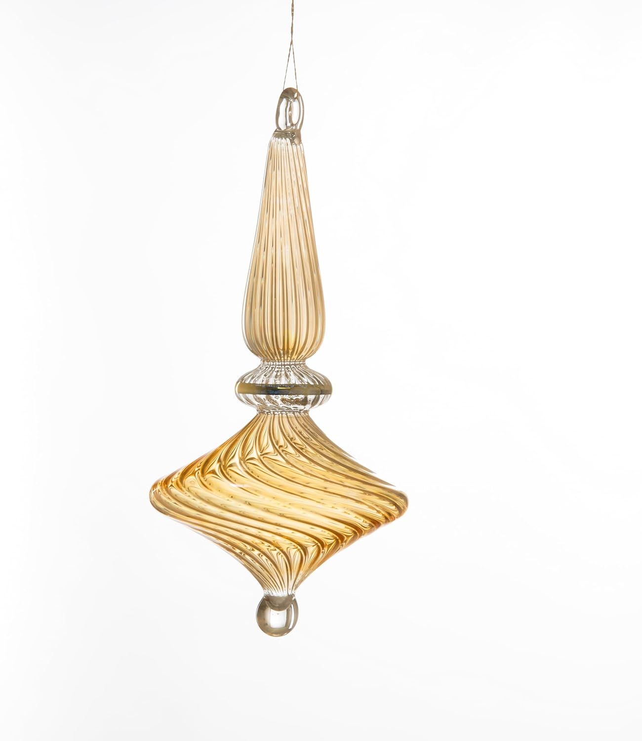 Adornos de Navidad de cristal dorado hechos a mano, adornos de Navidad para decoración de árbol, adorables bolas de Navidad decorativas colgantes