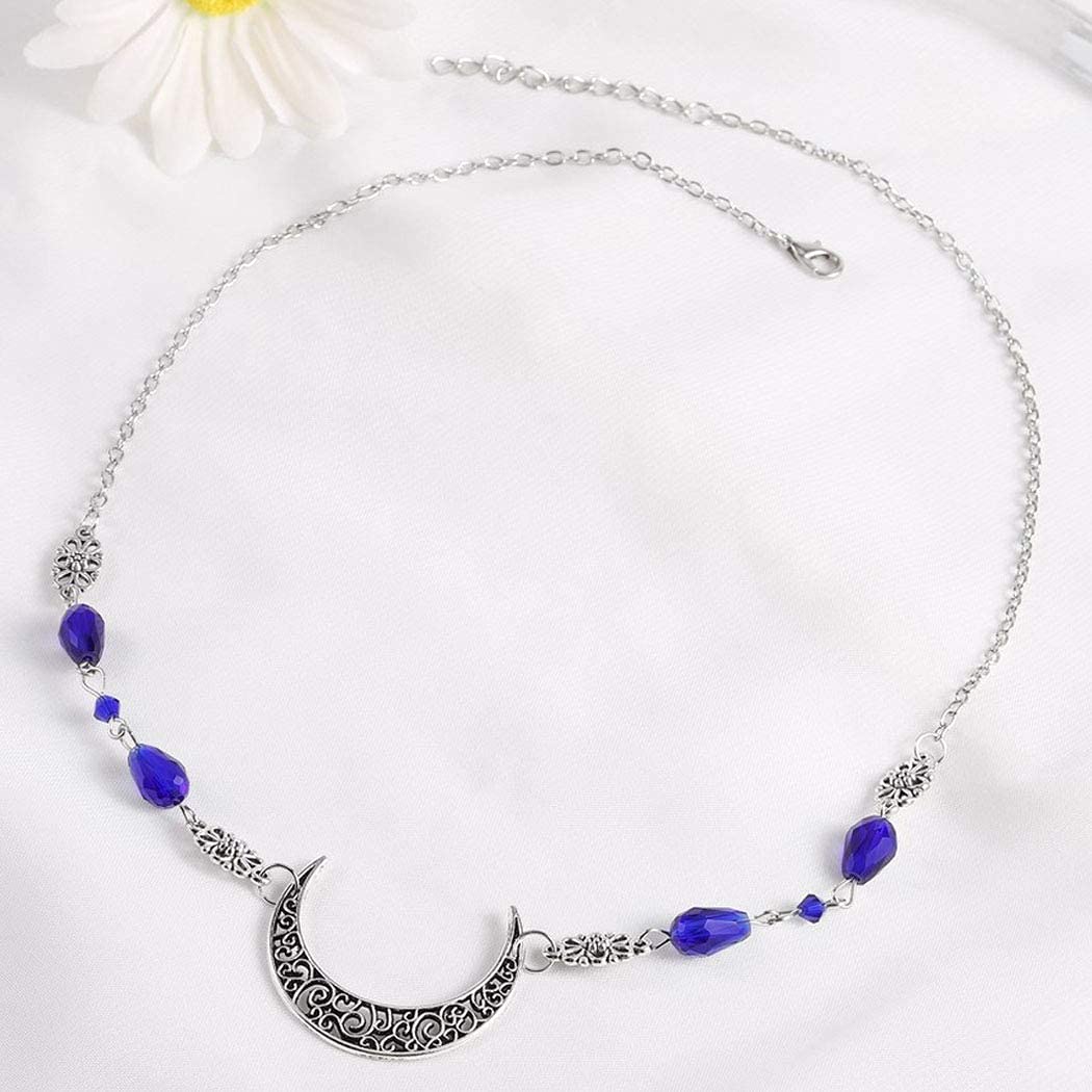 Cadena de cabeza bohemia con diamantes de imitación de media luna, cadena hueca para el cabello, accesorios para el cabello para mujeres y niñas