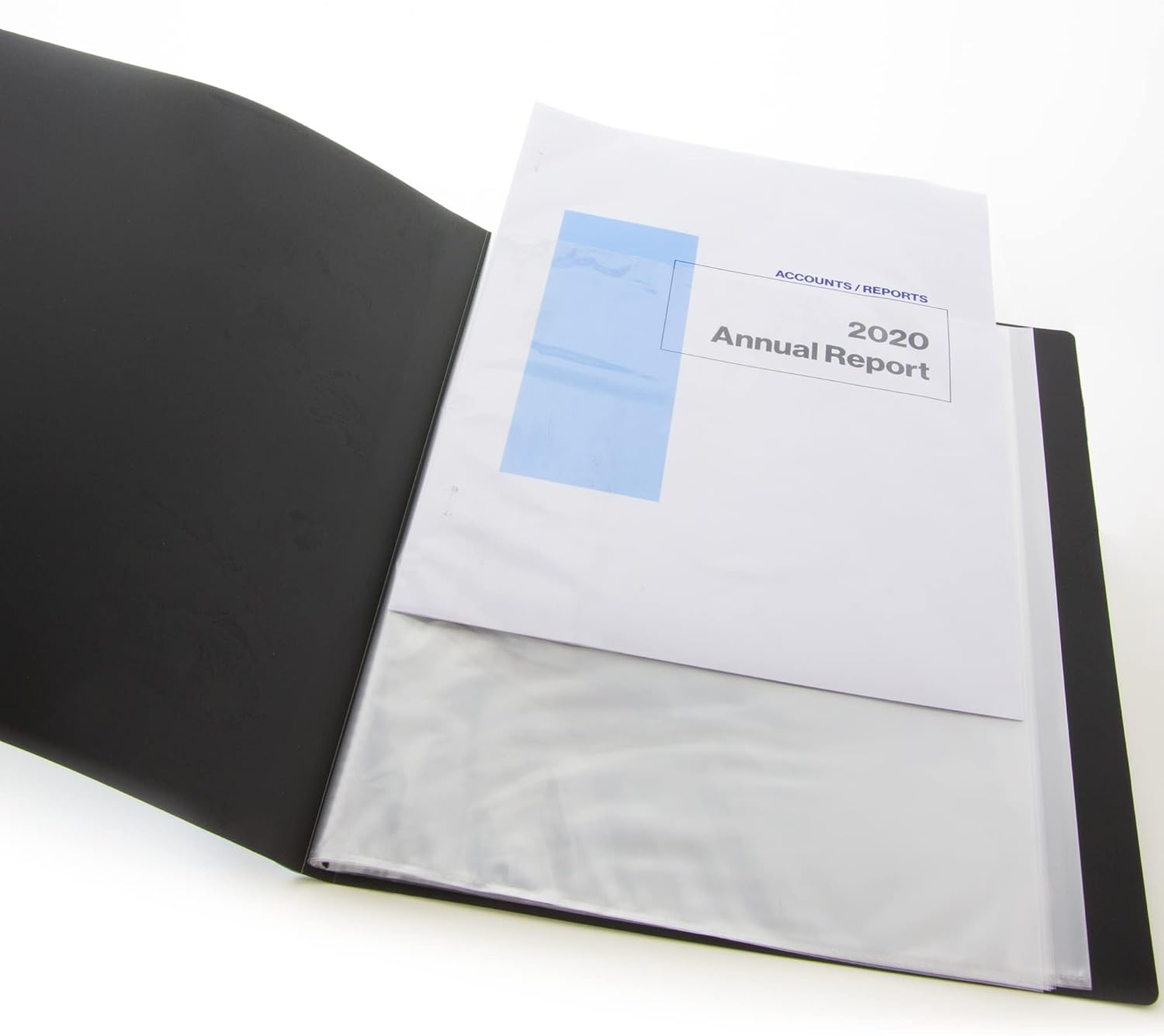 BAZIC – Carpeta de 10 bolsillos con fundas transparentes de plástico, se adapta a papel de 8.5 x 11 pulgadas, el color puede variar, 1 unidad