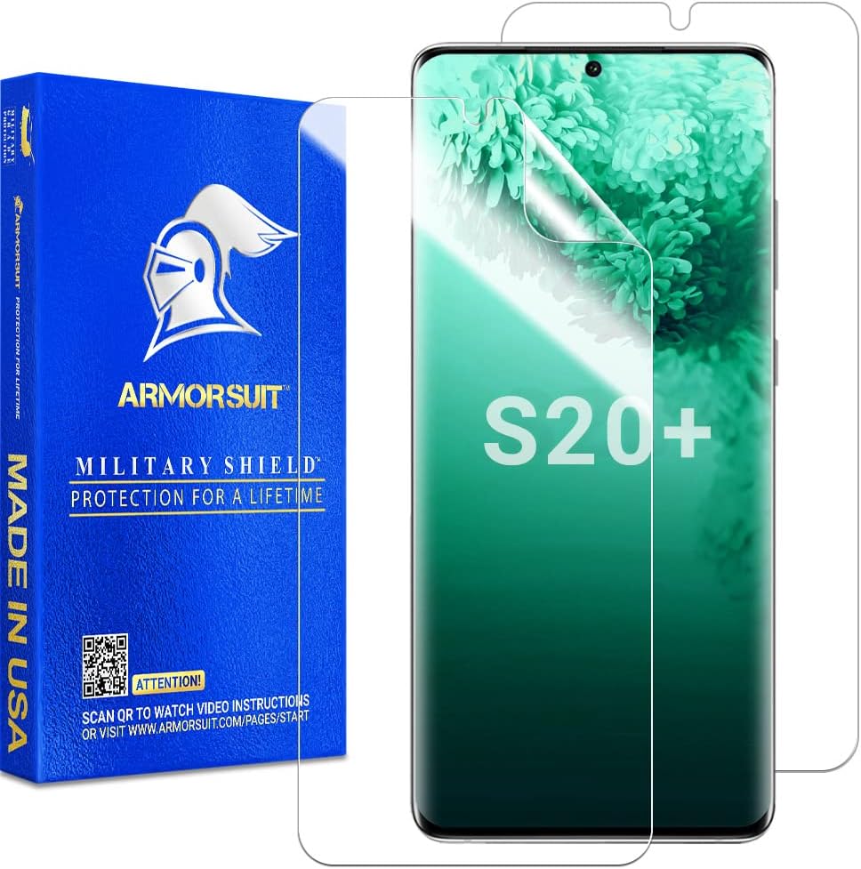 Paquete de 2 protectores de pantalla ArmorSuit MilitaryShield diseñado para Samsung Galaxy S20 PlusGalaxy S20+ 5G (6.7 pulgadas), funda Frienldy