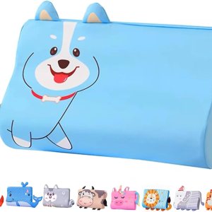 LovXtra, Almohada para niños pequeños para dormir. Almohada suave y pequeña de espuma viscoelástica transpirable para cama infantil. Funda de LovXtra, Almohada para niños pequeños para dormir. Almohada suave y pequeña de espuma viscoelástica transpirable para cama infantil. Funda de