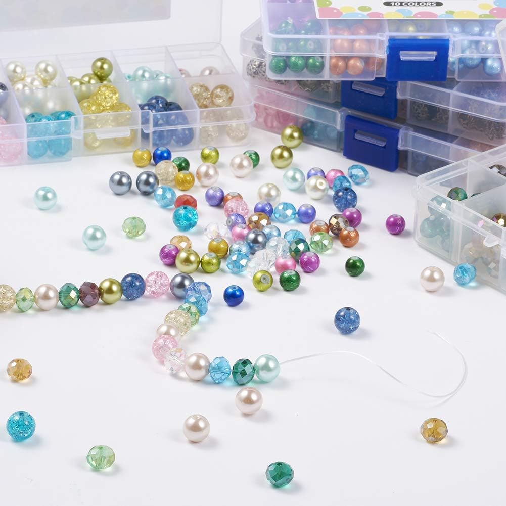 Pandahall – Hilo elástico transparente (524.9 ftrollo, 0.024 in, para joyería, para hacer pulseras, collares y pulseras)