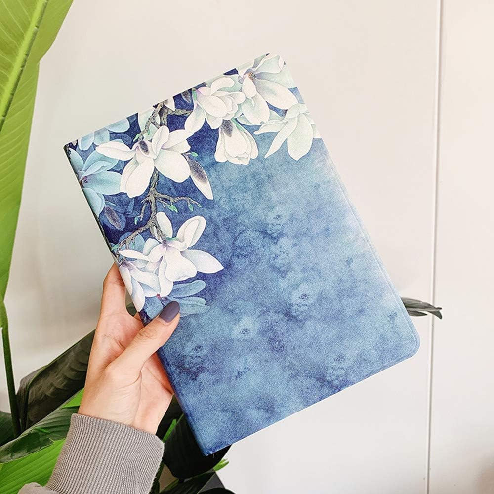 Funda floral para iPad Mini 5 generación Mini 4, diseño de flores, de piel delgada, con portalápices, apagado y encendido automático, color B