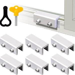 6 juegos de cerraduras de ventana con llave, cerraduras de ventana correderas de aluminio para ventanas correderas verticales horizontales puertas 6 juegos de cerraduras de ventana con llave, cerraduras de ventana correderas de aluminio para ventanas correderas verticales horizontales puertas