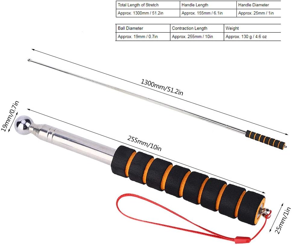 Martillo de tambor vacío a prueba de golpes con mango de esponja Herramienta de inspección de azulejos portátil Azulejos Herramienta de hardware de