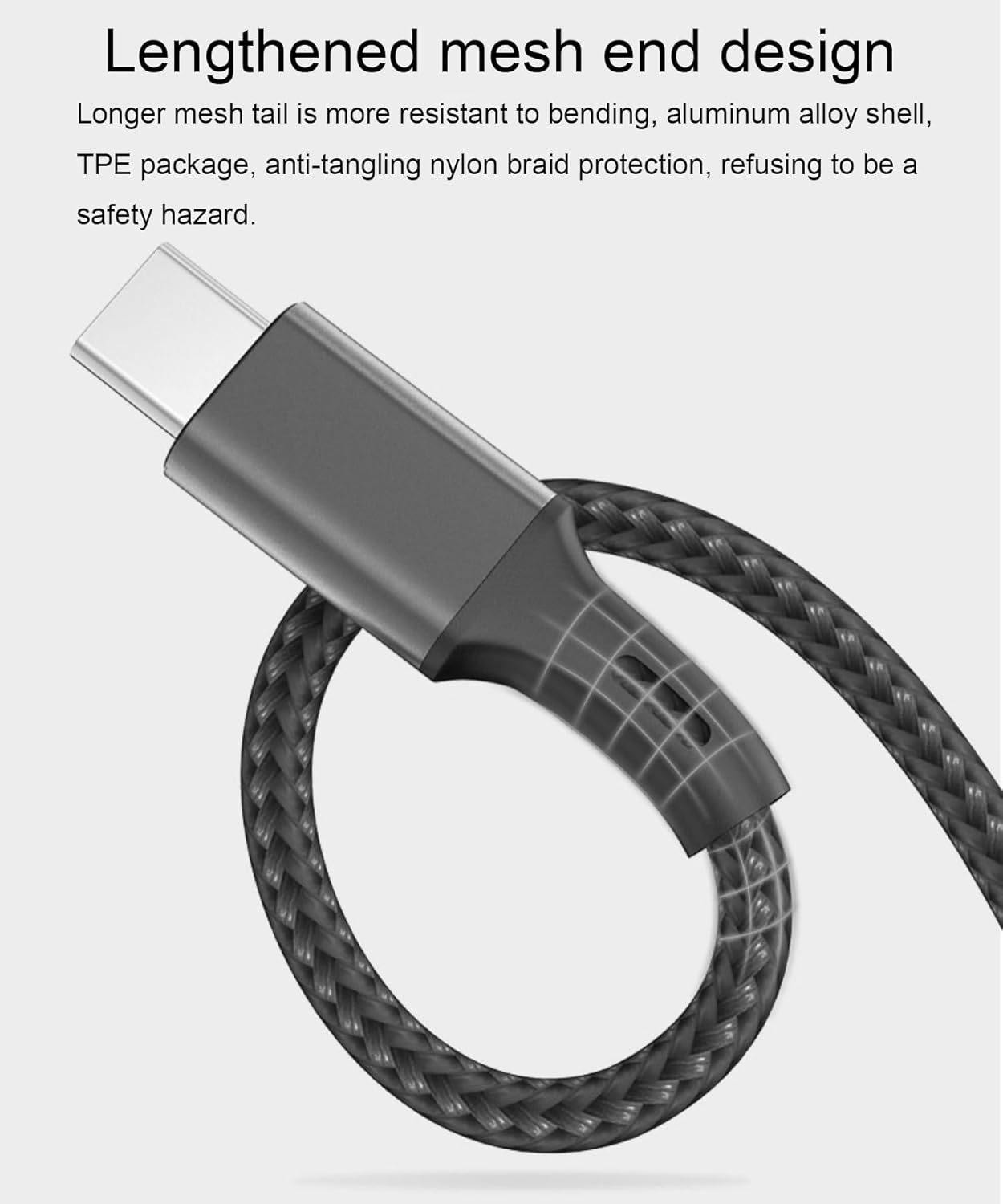 Cable de carga múltiple de 4 pies, adaptador de cable de carga múltiple universal 3 en 1 trenzado de nailon con puerto IPtipo Cmicro USB para
