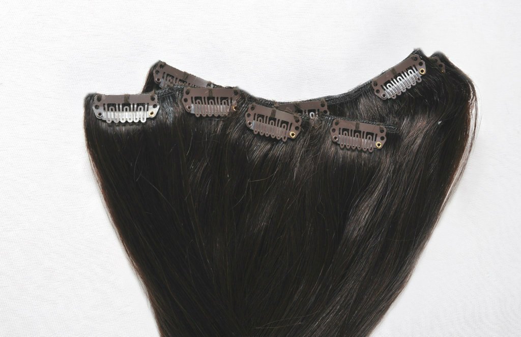 Extensiones de cabello humano Remy (Remi) de 20 a 22 pulgadas, color marrón oscuro (color #2), juego de lujo de cabeza completa de 10 piezas gruesas