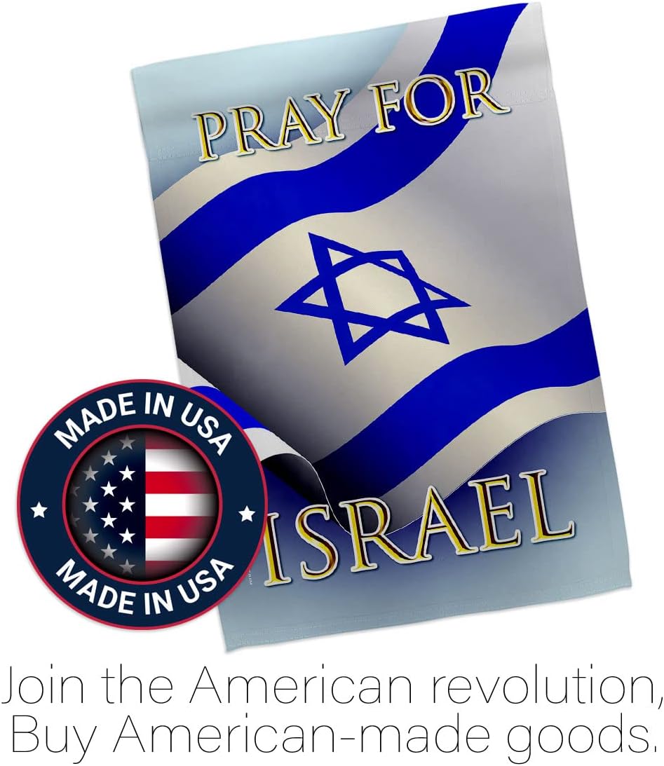 Pray for Israel – Juego de clavijas de madera con barra de madera para decoración del hogar, pancarta, poste para habitación, pequeño para colgar en