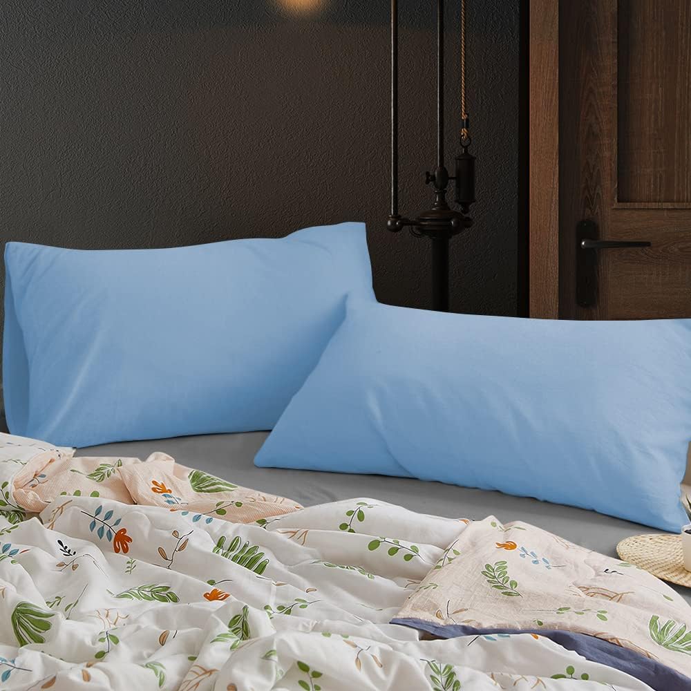 BEDSUM Juego de 2 fundas de almohada estándar de microfibra, suaves, resistentes a las arrugas y de fácil cuidado con cierre de sobre, 20 x 36