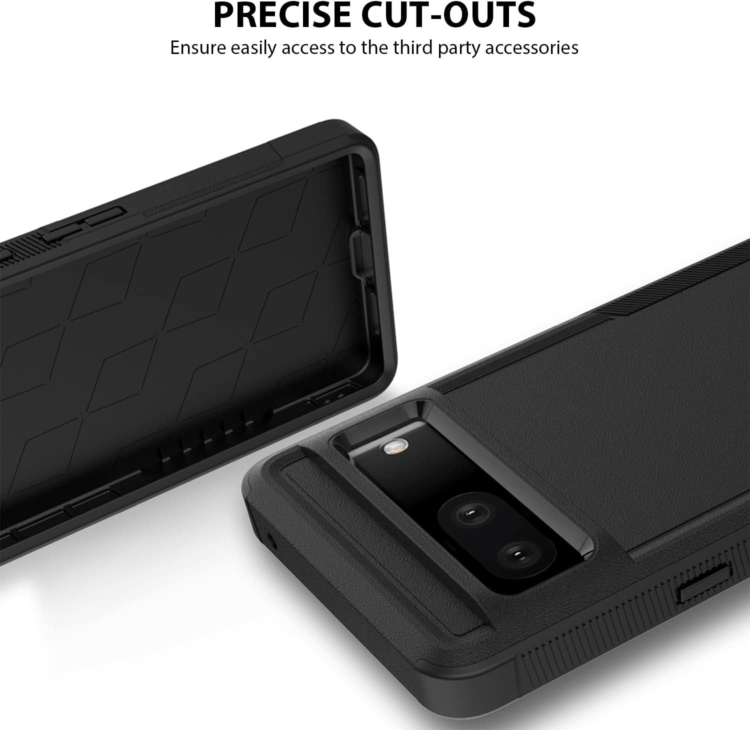 ZUSLAB Funda compatible con Google Pixel 7 2022, ajuste delgado, de goma y policarbonato a prueba de golpes, funda protectora antideslizante para