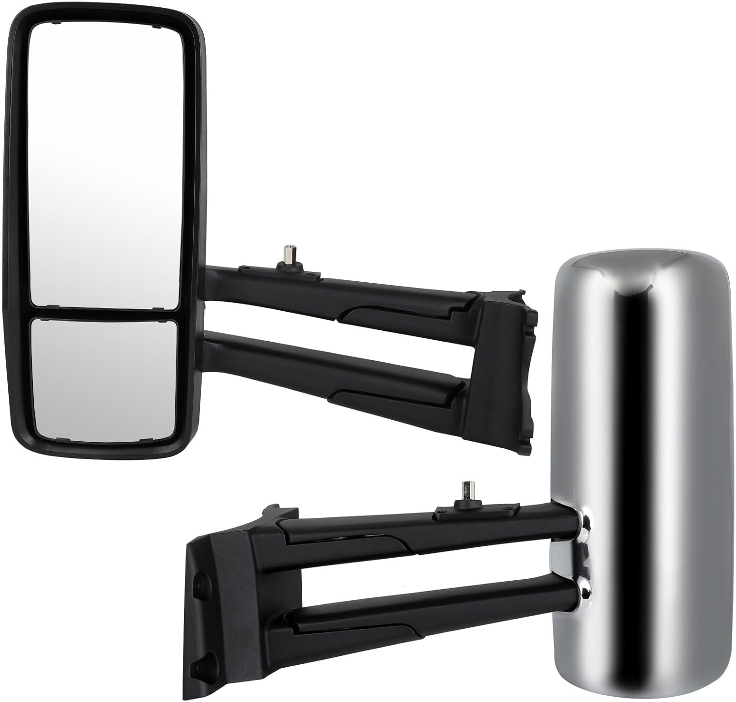 Aintier Espejo de remolque de capó, espejo para puerta de camión para 2013-2020 para Kenworth T680 T880, 2013-2020 W990 control de potencia,