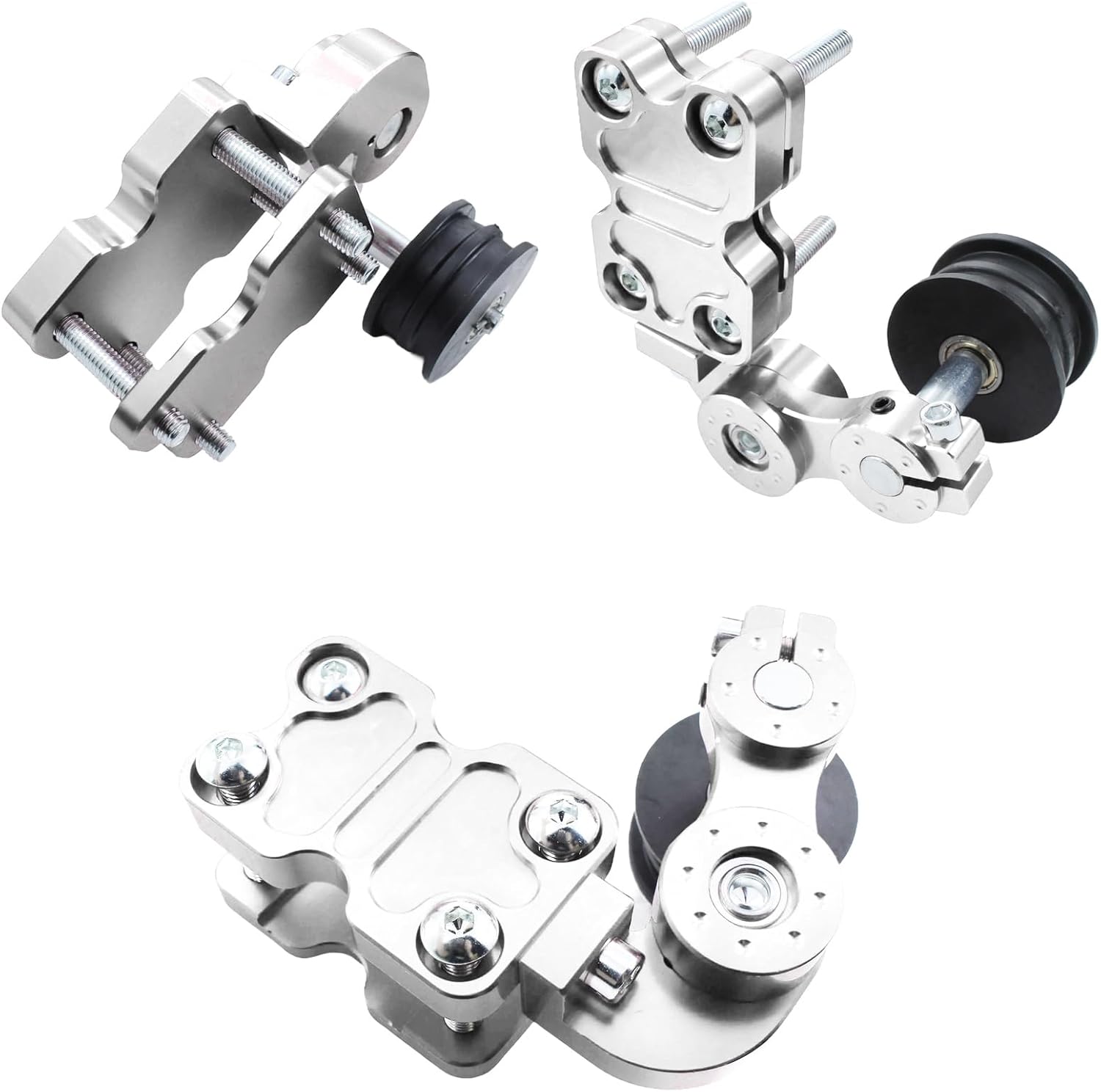 Universal motocicleta CNC aluminio cadena tensor modificado accesorios regulador aleación nuevo rodillo automático rueda herramientas para moto