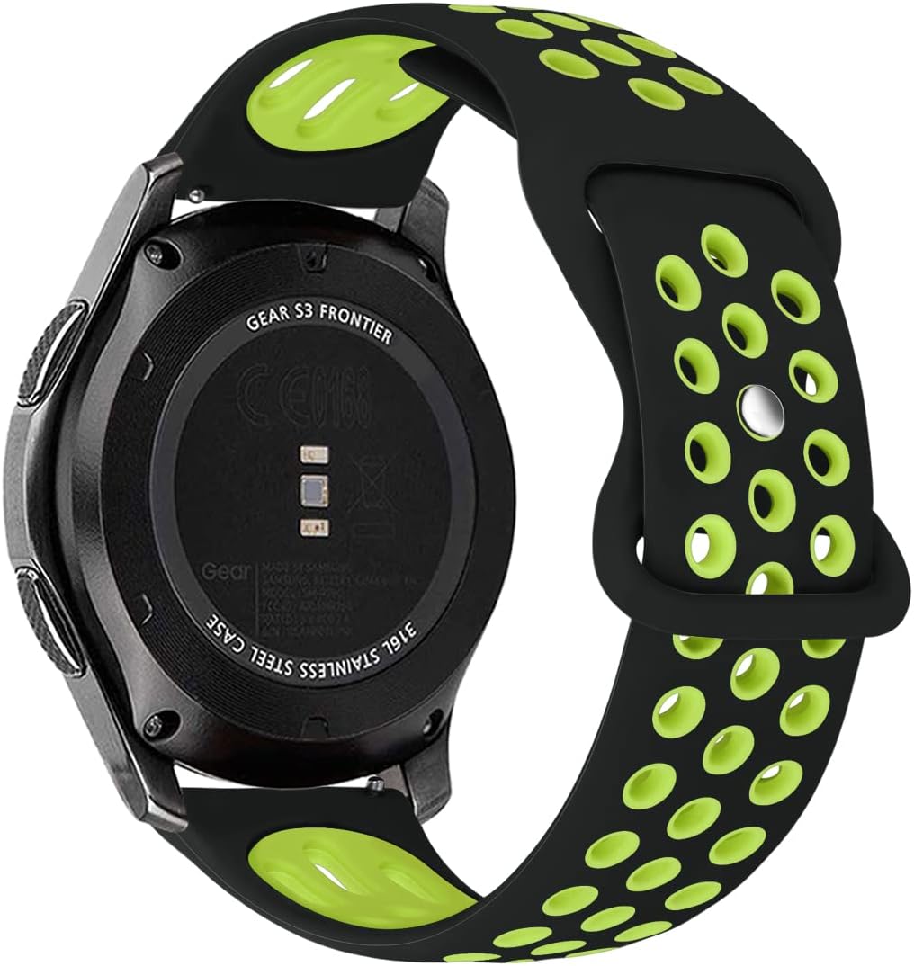 Correa de silicona suave para Samsung Galaxy Gear S3 Galaxy Watch de 0.866in, compatible con Samsung Galaxy Watch 3 de 1.772in, Gear S3 Frontier,