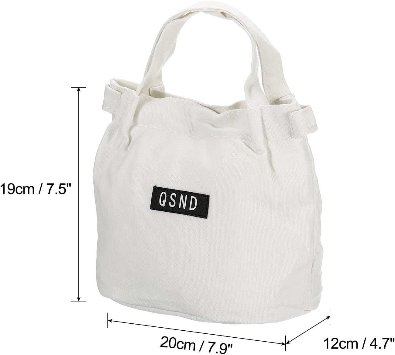 PATIKIL Lonchera para mujereshombres, bolsa térmica térmica reutilizable de 7.5 x 4.7 x 7.9 pulgadas para el trabajo, picnic al aire libre, color