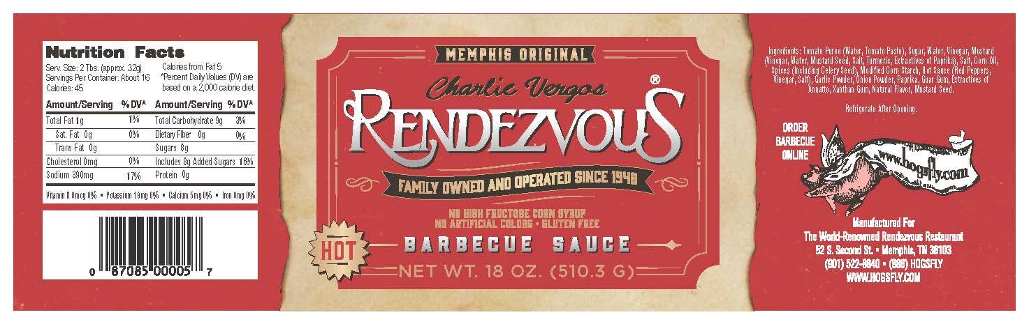 Charlie Vergos Rendezvous – Paquete combinado de salsa barbacoa original y picante (1 libra 2 oz (510 g) cada uno)