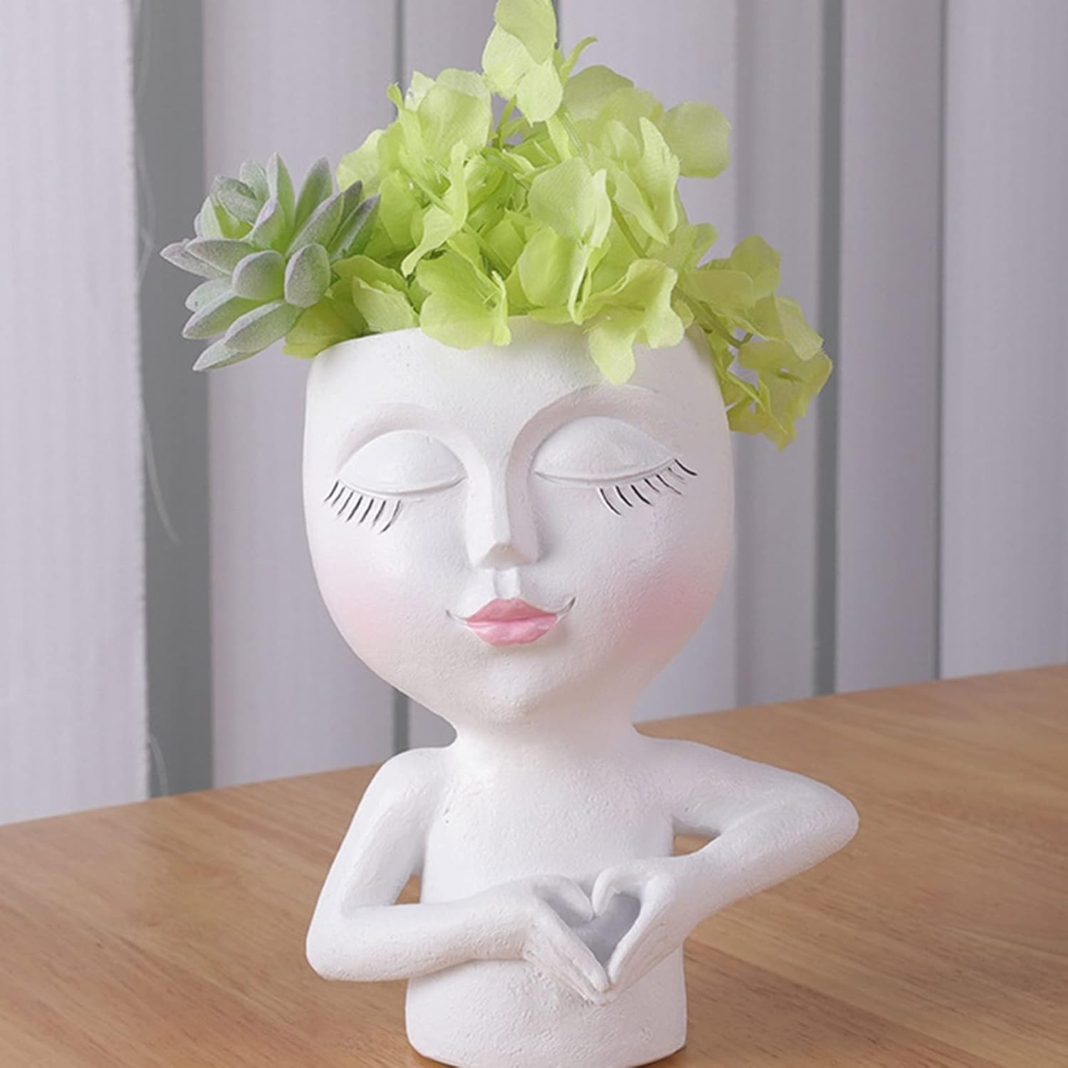 Love Girl – Molde de silicona de yeso para suculentas, maceta de hormigón, florero, yeso, cemento, arcilla, soporte para velas, molde para