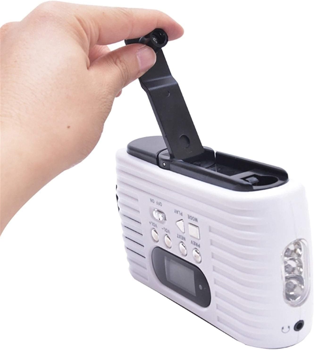Emergency Radio Am Fm Solar Hand-cranked Power Generation with 3 Bright Led Lights 2300mah Battery Automatic Search for Smart Phone Charger