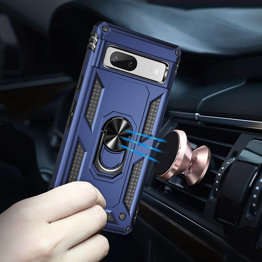 Funda para Pixel 7a, Google Pixel 7A con protector de pantalla HD, grado militar de 16 pies a prueba de caídas, anillo protector a prueba de golpes