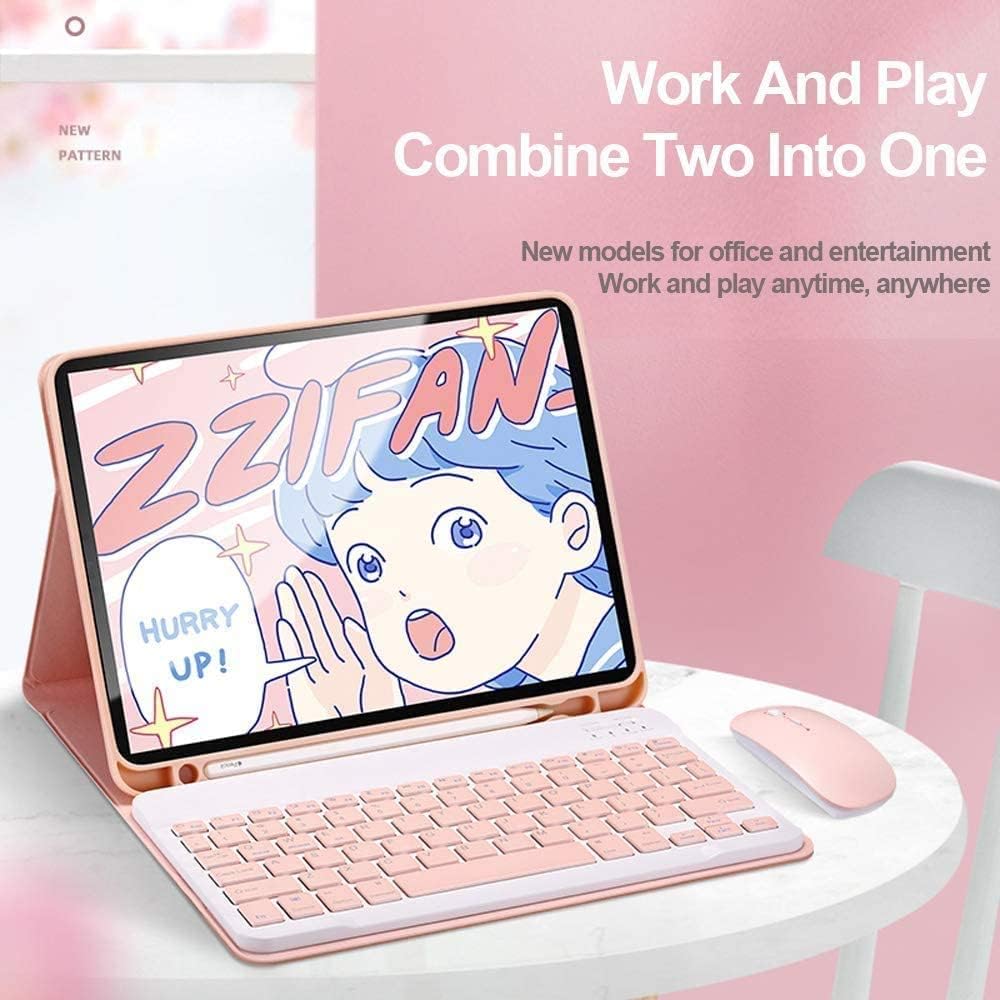 Funda para Galaxy Tab S9 FE+ PlusGalaxy Tab S9+ Plus de 12.4 pulgadas 2023 con teclado y mouse, funda magnética desmontable con soporte para S Pen