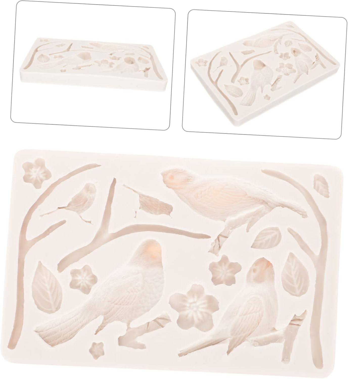 Abaodam 3pcs Hand Decor Christmas Crackers Matzo Crackers Silicone Flower Kitchen Cake Animal Soap Molds Creative Fondant Baking Molds Flexible