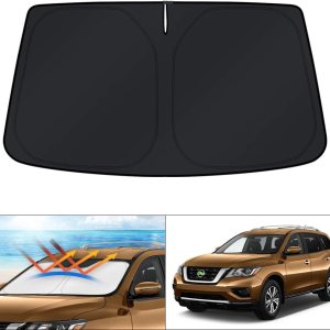 KUST Parasol para parabrisas para Nissan Pathfinder 2013-2020, protector plegable que bloquea los rayos UV y mantiene tu automóvil más fresco KUST Parasol para parabrisas para Nissan Pathfinder 2013-2020, protector plegable que bloquea los rayos UV y mantiene tu automóvil más fresco