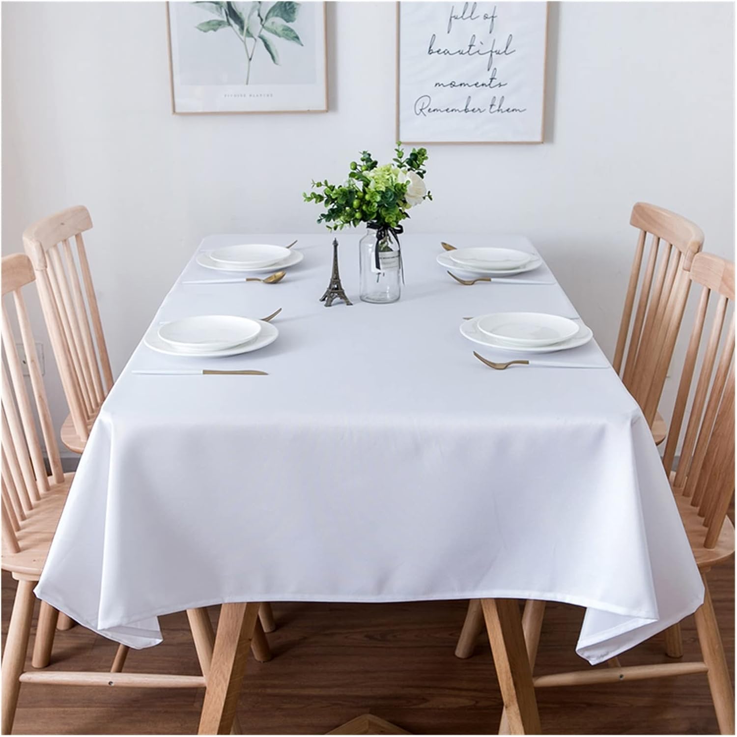 Tablecloth Solid Color White Table Cloth Tablecloth Fashion Dinner Room Cloth Plain Table Cover Manteles para Mesa Rectangulares Table Linen (Color