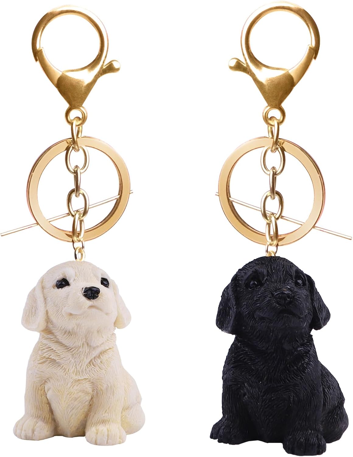 Kingzhuo 2 llaveros de mochila con gancho adorable para cachorros, para niños, niñas, perros, cachorros, regalos de fiesta para perros