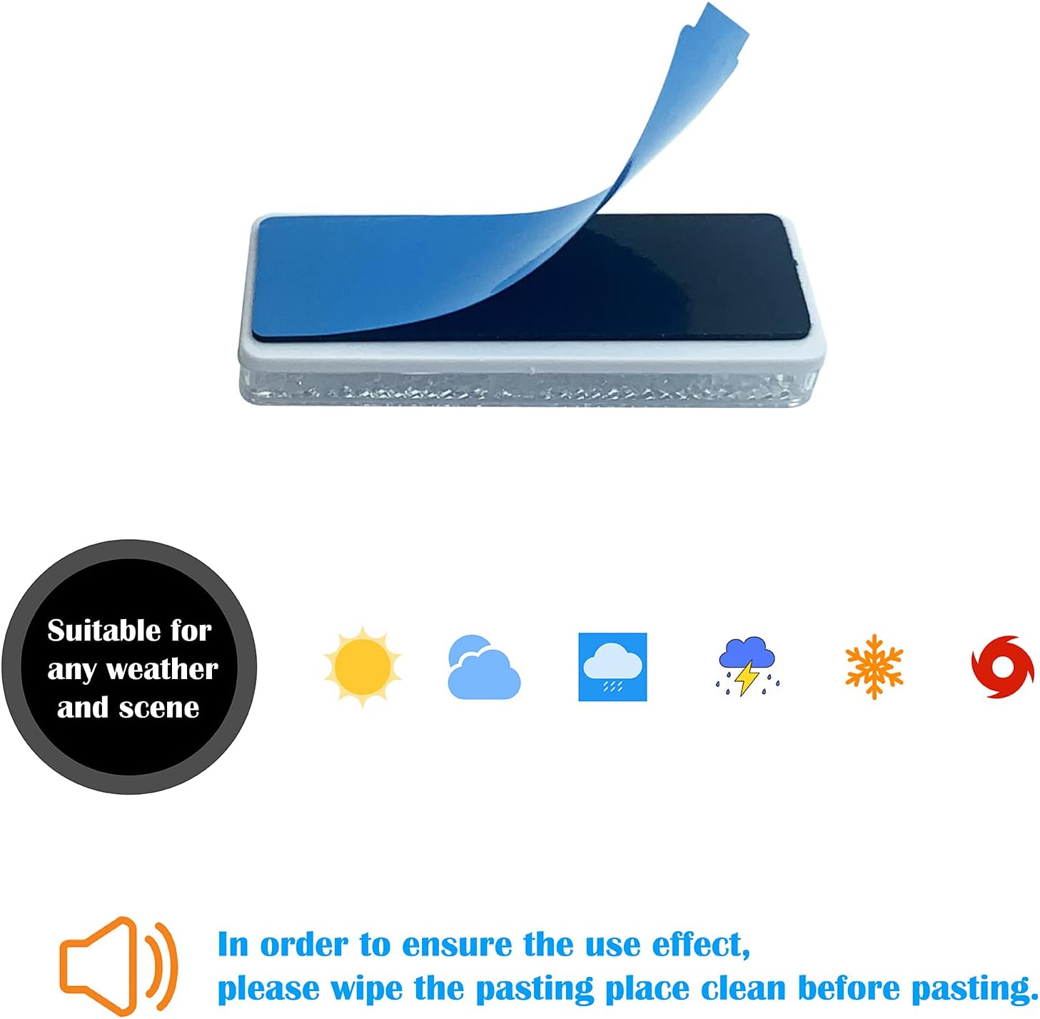 E-Mark DOT 4A CCC – Reflector rectangular autoadhesivo para buzón de remolque (transparente)