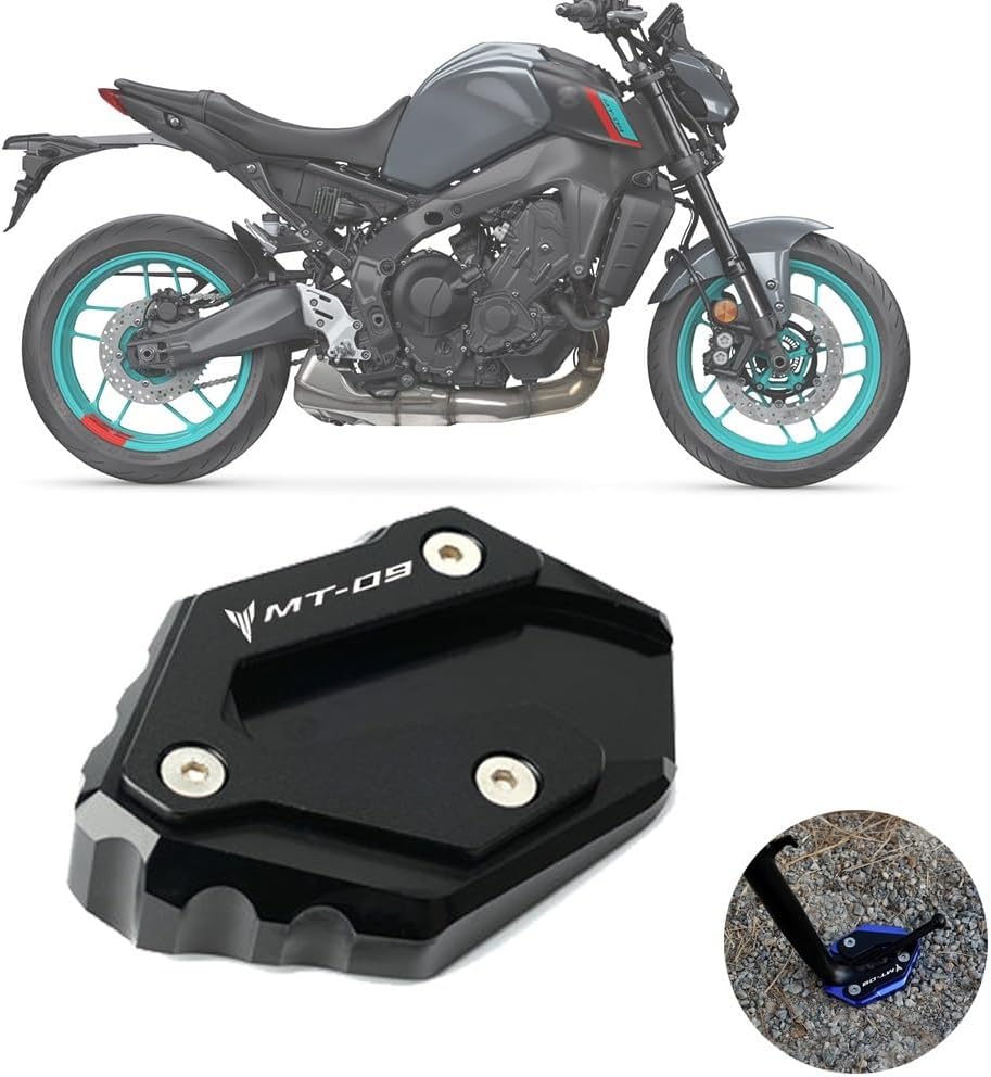 Almohadilla lateral para motocicleta para Y&AMAHA MT-09 MT09 MT 09 2021 2022 2023 Accesorios de motocicleta Soporte lateral de pie Extensión