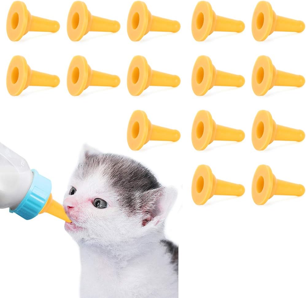 15 pezones para mascotas, biberón de alimentación para pezón, gato, perro, de silicona, suave, para enfermera, pezón, accesorio para pezón, para