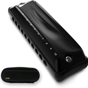 JDR Harmonica Key of Paddy C Ninja, Blues Mini Arpa 10 Agujeros 20 Tonos Musical con Estuche para Adultos Niños Principiantes Profesionales JDR Harmonica Key of Paddy C Ninja, Blues Mini Arpa 10 Agujeros 20 Tonos Musical con Estuche para Adultos Niños Principiantes Profesionales
